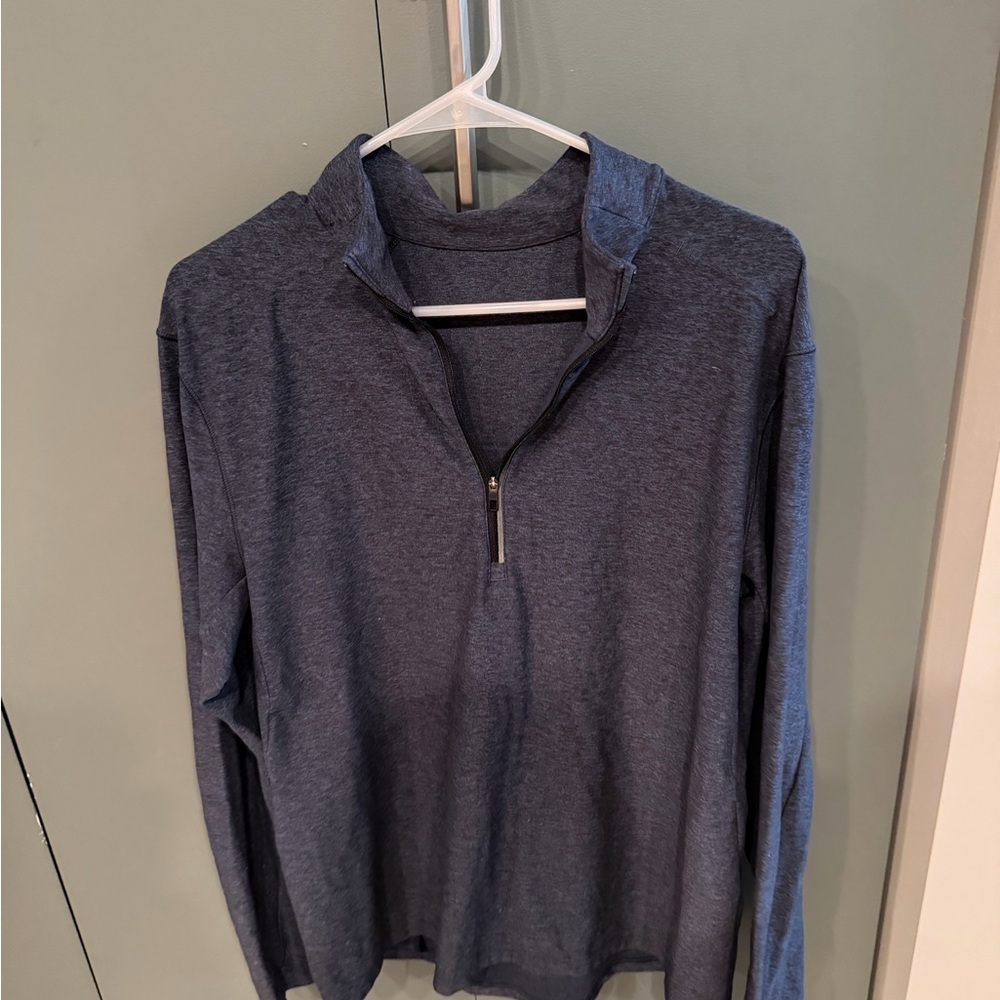 lululemon athletica Men's Navy Zip-Up Sweater